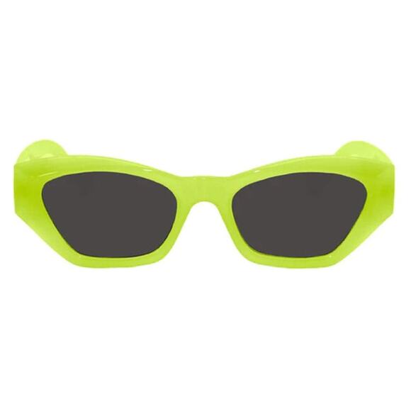 TOPFOXX X Women's Neon Green Bright as my Future Cat Eyes Sunglasses - Picture 2 of 7